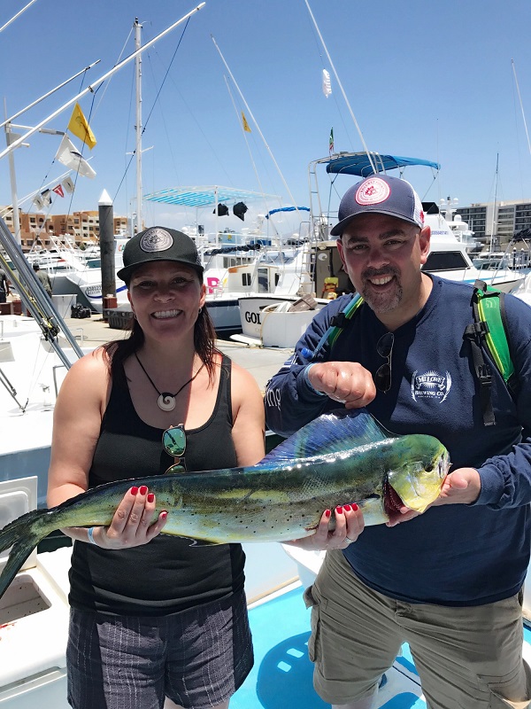 VIP Guests visiting from Sierra Madre, California Kris Lowe and Dan Bell have Dorado on the menu!