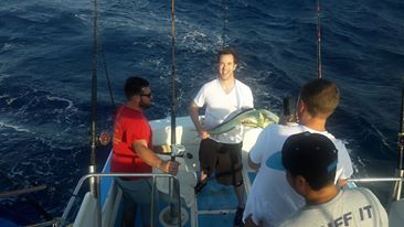 Here are a couple pict Lori, It was a good trip. The wind made for a pretty bouncy trip. It reminded me of fishing out of Oregon. These guys worked very hard. Excellent crew. We got two yellow fin tuna, a Mahi Mahi, and a Striped Marlin. We will book again next year.