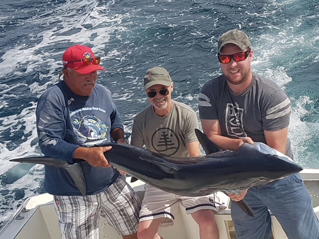 Visiting from Sherwood Park, Alberta CanadaVic Meere and Kyle Meere fished with Capt Roberto and caught this beauty!April 5, 2017