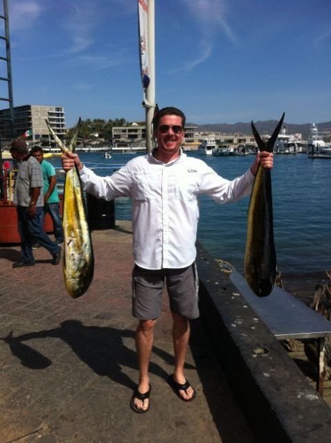 Hi Lori! Everything was wonderful on your end…it was a beautiful sunset ride out, we saw a HUGE whale jump out of the water and we caught two dorados!