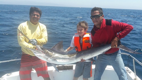 May 24, 2017Return VIP Guest Craig McClelland visiting from Nevada City, California with his grandson Chase (age 8) and son-in-law Chuck Courtemanche visiting from Lunenburg, Massachusetts fished todaywith Captain Jose Juan and Josue and Omar
