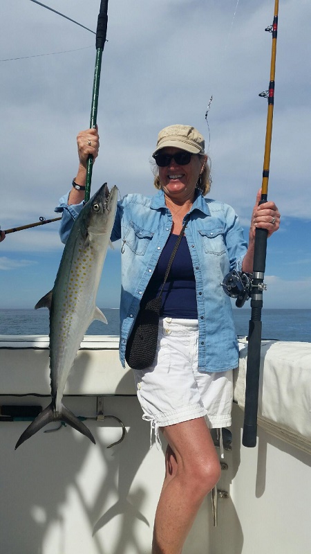 Some days, like today are AMAZING and for VIP Guests visiting from Montgomery, Texas D and Vicky Dimmitt,Tom & Pam Satchell, and Rich and Karen Larson it was nonstop fun and action – starting with a sunrise catch with Capt Casey (45′) Just what they wanted!