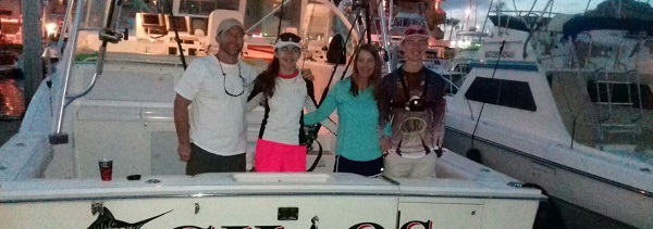 Day One of Two for return VIP Guests visiting from Athens, TexasThe Arnette Family – Eric, Kristie, Hunter (16) and Kasey (13) With Capt Ivan (45′)