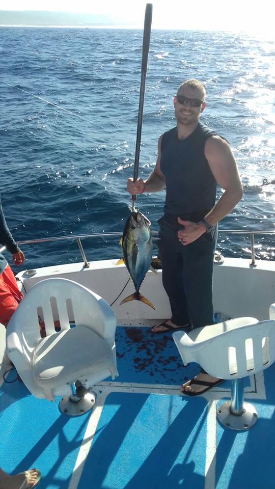 Newlyweds on their honeymoon fishing with Capt Jose