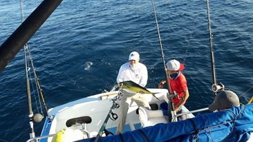 Visiting from Bakersfield, California, amigo John Osborne with buddies Ed Guis and Chris Guis had a good and fun day with Capt Jose Aug 25, 2016