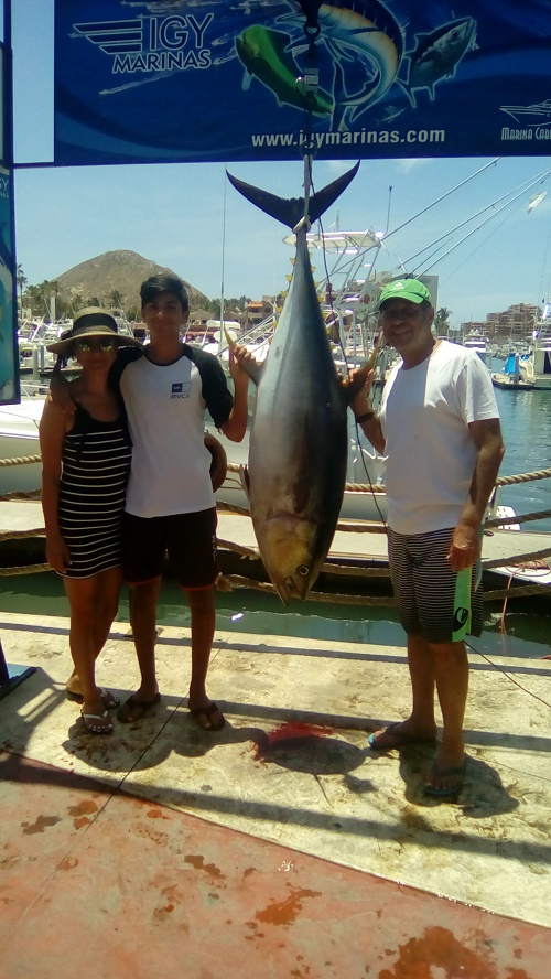 The Beesol Family from Newport Beach, California enjoyed their time with Capt Ivan landing this almost 140# Yellowfin Tuna