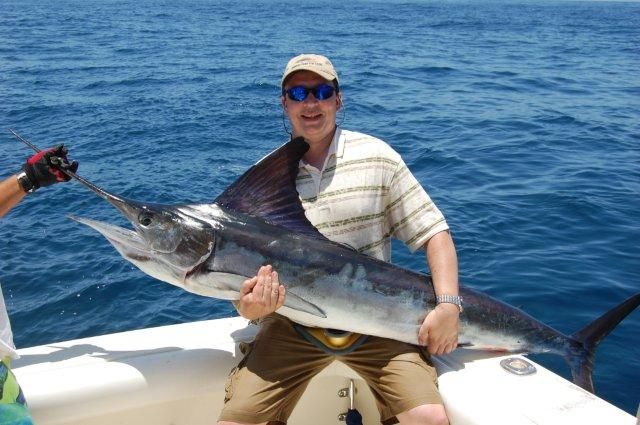 Returning VIP Guest and Owner Chris from Omaha, Nebraska having another great day on 37′ Bertram Sportfisher with his guests.