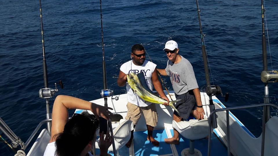 Visiting from Scottsdale, ArizonaJanelle Pera surprised her husband Fred with a trip to Cabo and a fishing trip with us and Capt Jose .. Sept 10, 2016 They boated and kept 5 Dorado and released many more.