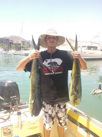 Panga Fishing with us today VIP GuestsRuss & Rexanne Olsen and sons Ethan – age 15 Bailey – age 11