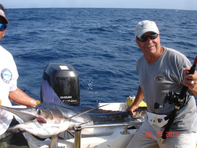 Mission Accomplished!VIP Guest Scott Britcher visiting from York, PA …Panga fishing dates July 11 and 14 with Captain Justo
