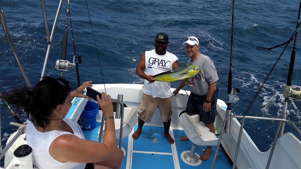 Visiting from Scottsdale, ArizonaJanelle Pera surprised her husband Fred with a trip to Cabo and a fishing trip with us and Capt Jose .. Sept 10, 2016 They boated and kept 5 Dorado and released many more.