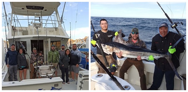 Great day to go fishing with Cabo Magic and catch your first Striped Marlin within the first hour!