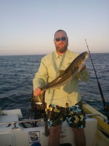 A Bountiful Day” for VIP Guest Pat Morgan, visiting from Piedmont, Oklahoma who panga fished with us today, July 6th and his days bounty included Jurel (YellowTail) + 4 Sierra (Spanish Mackeral) + 2 Bonitos Dientonas!