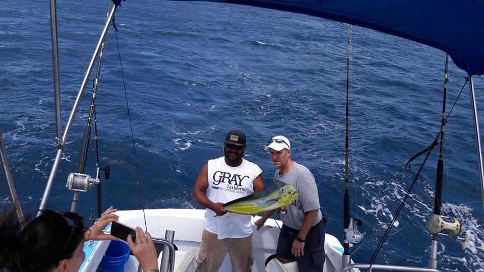 Visiting from Scottsdale, ArizonaJanelle Pera surprised her husband Fred with a trip to Cabo and a fishing trip with us and Capt Jose .. Sept 10, 2016 They boated and kept 5 Dorado and released many more.