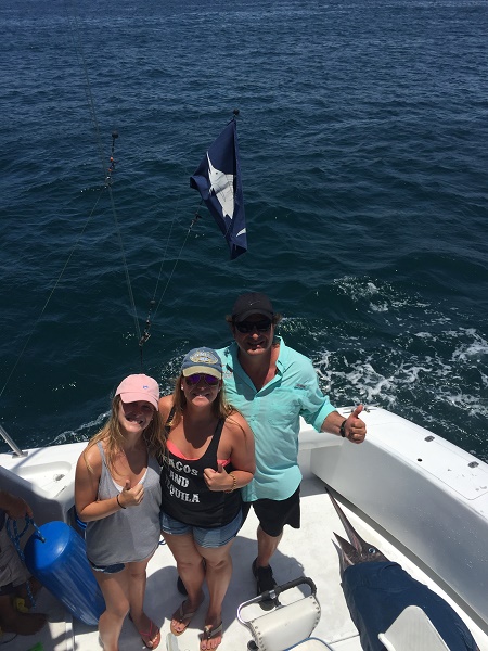 Fishing today July 30, 2016 with Capt Carlos Alberto Dominguez Bertin who is back and at the helm once again!Visiting from Frisco, Texas 