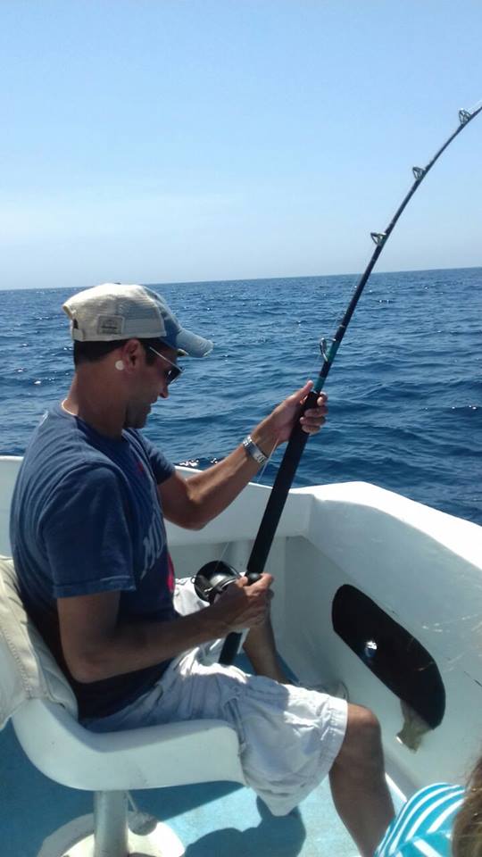 In the house! Jesse & Ashley Chavez visiting from Shawnee, Kansas fished with Capt Jose Monday July 11, 2016 and CR&R 2 Striped Marlin