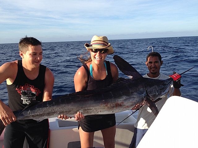 Marching to their own beat our 37′ Bertram continues its incredible on the water results welcoming aboard NEWLYWEDS on their honeymoon CLAYTON & SANDRA MOSES