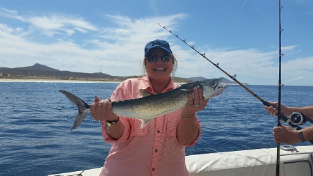Some days, like today are AMAZING and for VIP Guests visiting from Montgomery, Texas D and Vicky Dimmitt,Tom & Pam Satchell, and Rich and Karen Larson it was nonstop fun and action – starting with a sunrise catch with Capt Casey (45′) Just what they wanted!