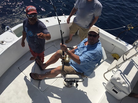 VIP Guest Bryan Nieman has been fishing with us since 2008.Until Friday Oct 28, 2016 he couldn’t check BLUE MARLIN (Marlin Azul) off the list .. CONGRATULATIONS BRY!!Fishing with Greg Nieman, Angelo Pazienza and Mike Diazwith Capt Carlos at the helm!