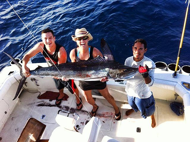 Marching to their own beat our 37′ Bertram continues its incredible on the water results welcoming aboard NEWLYWEDS on their honeymoon CLAYTON & SANDRA MOSES visiting from ANCHORAGE, ALASKA. Their bounty: 2 MARLIN REYADO released + 2