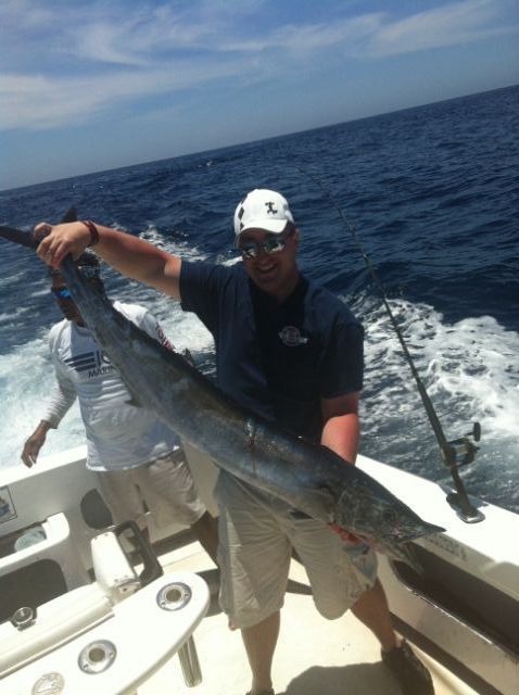 Awesome day today aboard our 30′ BertramCR&R 4 Striped Marlin1 Striped Marlin boated1 Wahoo2 DoradoSkipjack