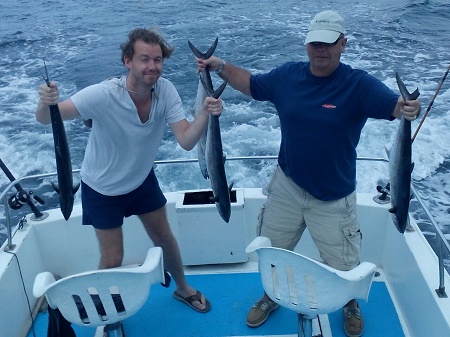 Visiting from Bethany Beach, DelawareVIP Guests Chris Lennon and Max Lennon spent the day – Monday December 26, 2016 with Capt JoseJuan catching!