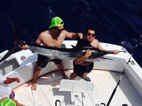 Amigos from Canada BACHELOR PARTY with a DOUBLE HOOK UP on MARLIN .. yeah boyz