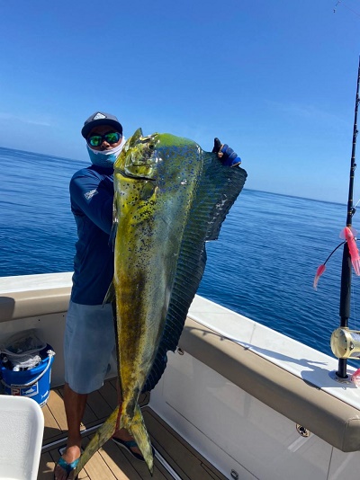 Dorado caught on our 45′ Cabo Express
