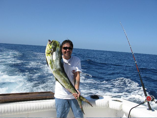 Raul and his Mahi Mahi. Great eats
