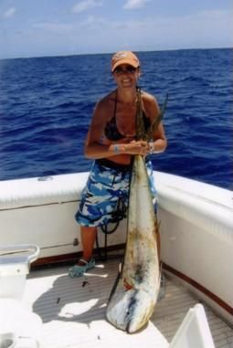 Kevin and I had a great experience fishing aboard “Cabo Magic” with Capt Hector and ChaCha. That morning as we headed out I saw the lures being prepared for us and Kevin said to me “These guys are all business” Within the next hour we landed a 180lb Striped Marlin. Soon after the Capt put us on Dorado one after the other. The crew worked well together and next thing I know we reel in Two Sailifish back to back. I reeled in another Dorado and Kevin gets one more Sailfish. To finish off a perfect day I get a big bull Dorado. We’ll never forget fishing with Capt Hector and ChaCha. They were courteous, and made the effort to show us the best time possible. “Cabo Magic” had the best display of flags on the outriggers that day. Hope you enjoy the pictures