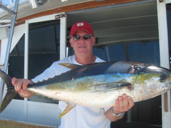 Thanks : We had a great day of fishing.Three marlin hookups, two caught. Eight dorado, yellowfin tuna (dinner). Hector and Carlos are professionals.
