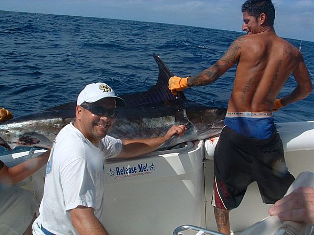 Just wanted to send you a letter thanking you for your amazing service, and your crews uncanny ability to find, put us on, and release fish.