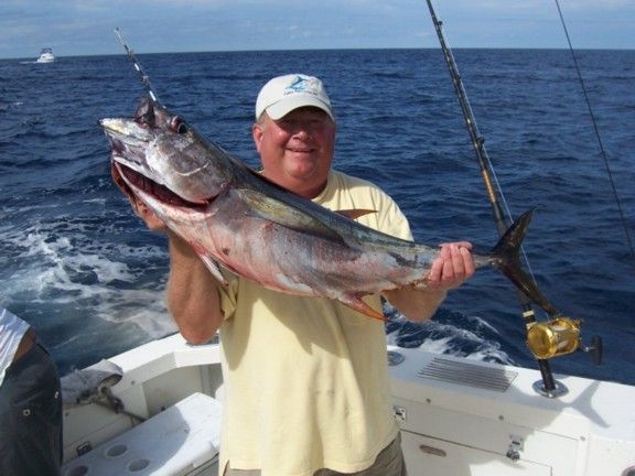 Here is Gene with the second biggest tuna caught on our boat. AndyVenden caught the biggest of the trip 50+ pounds. Jerry still claims hecaught the biggest on our boat.Dan Johnson
