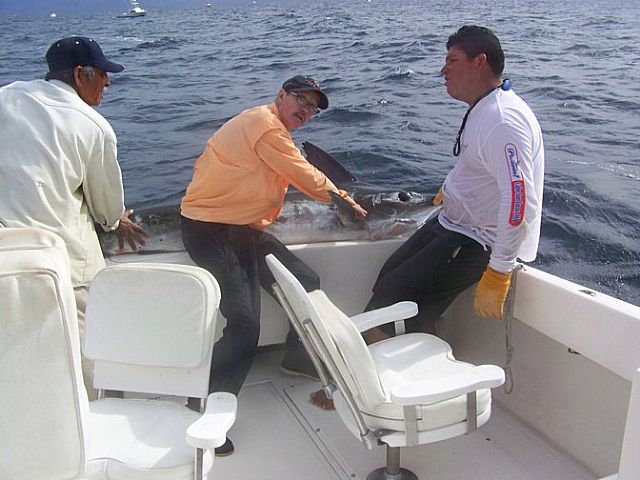 Cathy and I just wanted to write you a letter to express our thanks for a great day on the water. It was always a dream of mind to catch a marlin. Cabo Magic and the hard work of the captain and deck hand made that possible my sincere thanks and hoping to fish with you again.