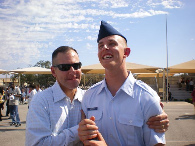 Mark, one of the original team members of the band, now a Sheriffs helicopter pilot, and proud dad of new airman Steven. Congratulations Steven!￼