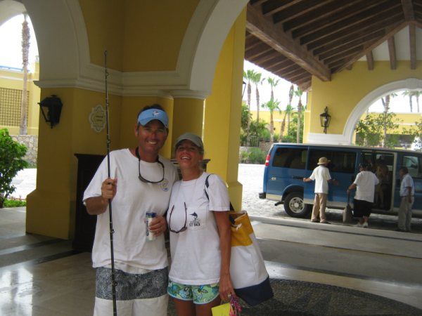 Newlyweds on their honeymoon Tawny & Jim visting from Panama City Beach, Floridaafter day one aboard “CABO MAGIC Dos”“SURPRISE” with love from Tracy & Randy