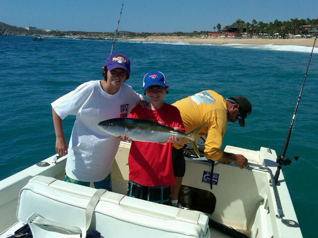 Visiting from Dallas, Texas these VIP Guests Crawford (age 8) and Webb (age 11) fished with their dad Patrick aboard “CABO MAGIC” March 12th and aboard our panga March 17/18￼