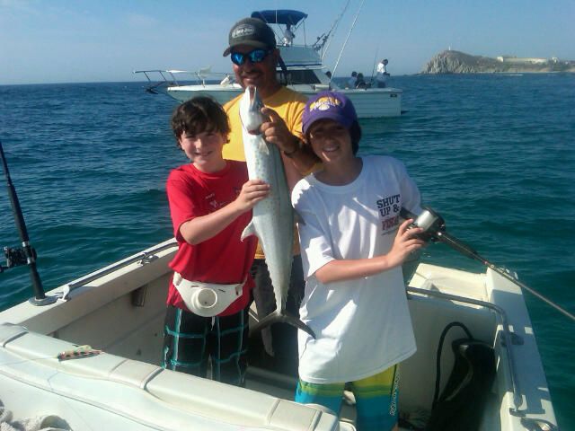 Visiting from Dallas, Texas these VIP Guests Crawford (age 8) and Webb (age 11) fished with their dad Patrick aboard “CABO MAGIC” March 12th and aboard our panga March 17/18￼