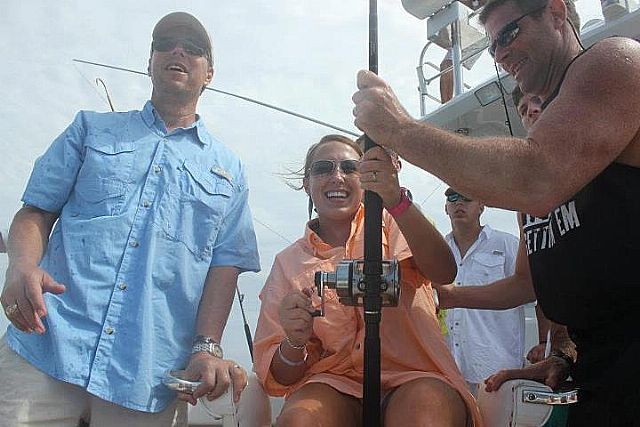 Dr. Andy Mack and his group of VIP Guests fished with us on July 24th aboard 68′ PEGASUS.