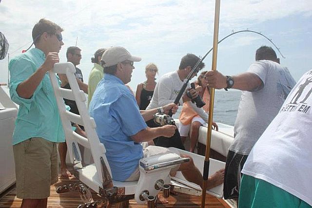 Dr. Andy Mack and his group of VIP Guests fished with us on July 24th aboard 68′ PEGASUS.