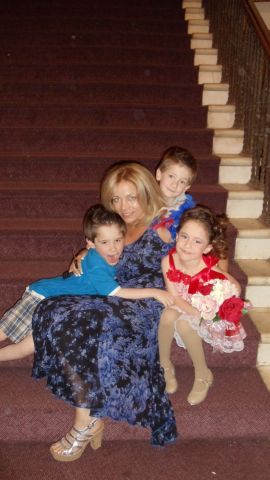Karen and the triplets!