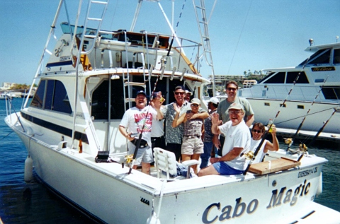 Rick, Ernie and The Gangs All Here after a great day aboard CABO MAGIC