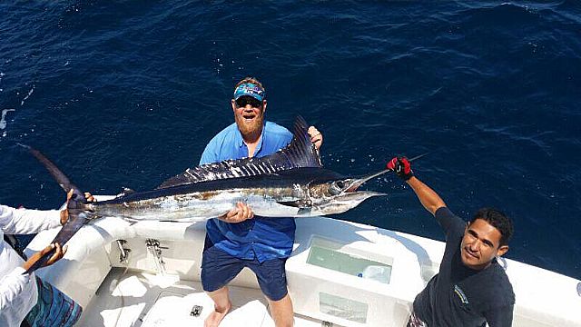 Sarge aboard 37′ Bertram for 2 weeks