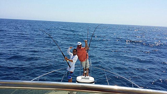 Sarge aboard 37′ Bertram for 2 weeks 