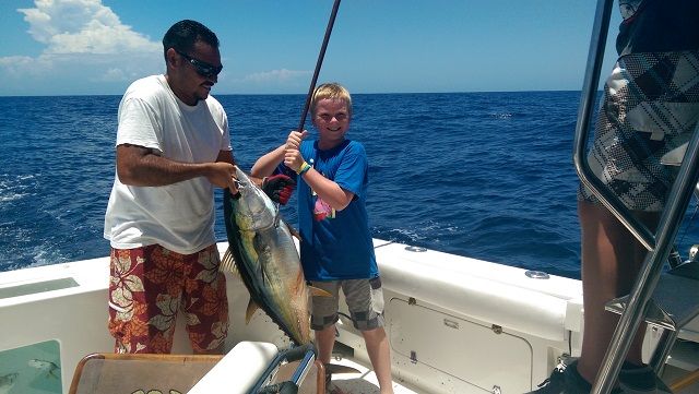 VIP Guests from San Diego returned to fish 2 days with us – Mom & Dad aka Whit & Melanie Bivens, Grandpa aka Ron Frayer