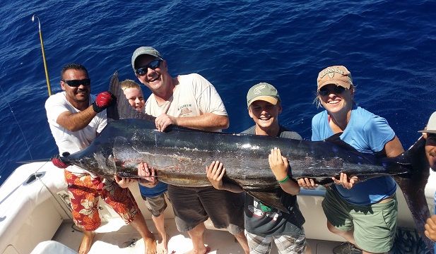 VIP Guests from San Diego returned to fish 2 days with us – Mom & Dad aka Whit & Melanie Bivens, Grandpa aka Ron Frayer