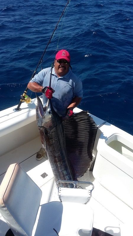 Father and SonJim Stock and Cole Stock visiting from Laguna Niguel fishing