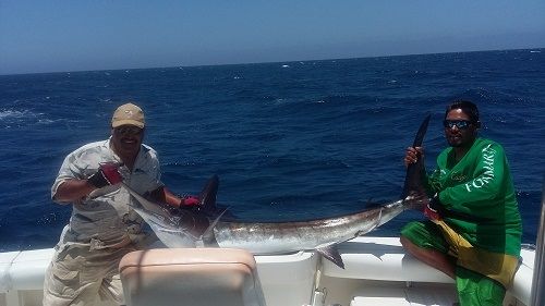 Father and SonJim Stock and Cole Stock visiting from Laguna Niguel fishing