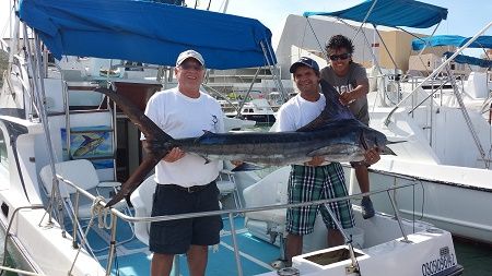 Had a great time deep sea fishing (Oct 23, 2015) for first time and catching a striped marlin.
