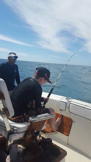 Fishing today – Feb 15, 2016 – with Capt Casey on 45′ Custom.